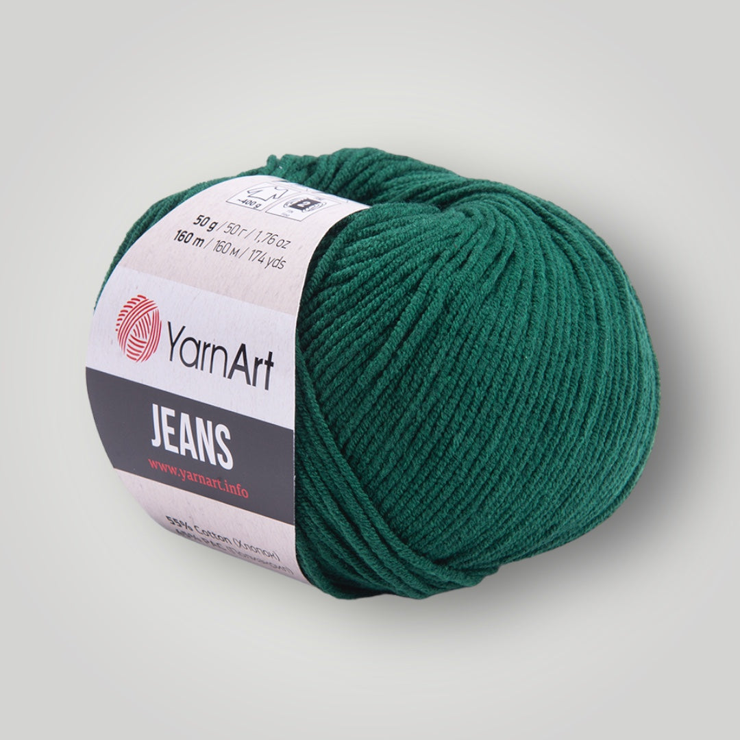 YarnArt Jeans, Темний смарагд №92